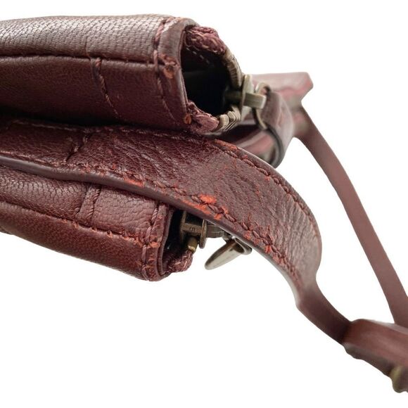 Lucky Brand Brown Leather Boho Crossbody Bag Purse - Picture 14 of 16